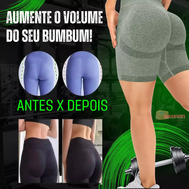 Short Feminino Empina Bumbum Verde Água (Tamanho Único: Veste do 36 ao 44)