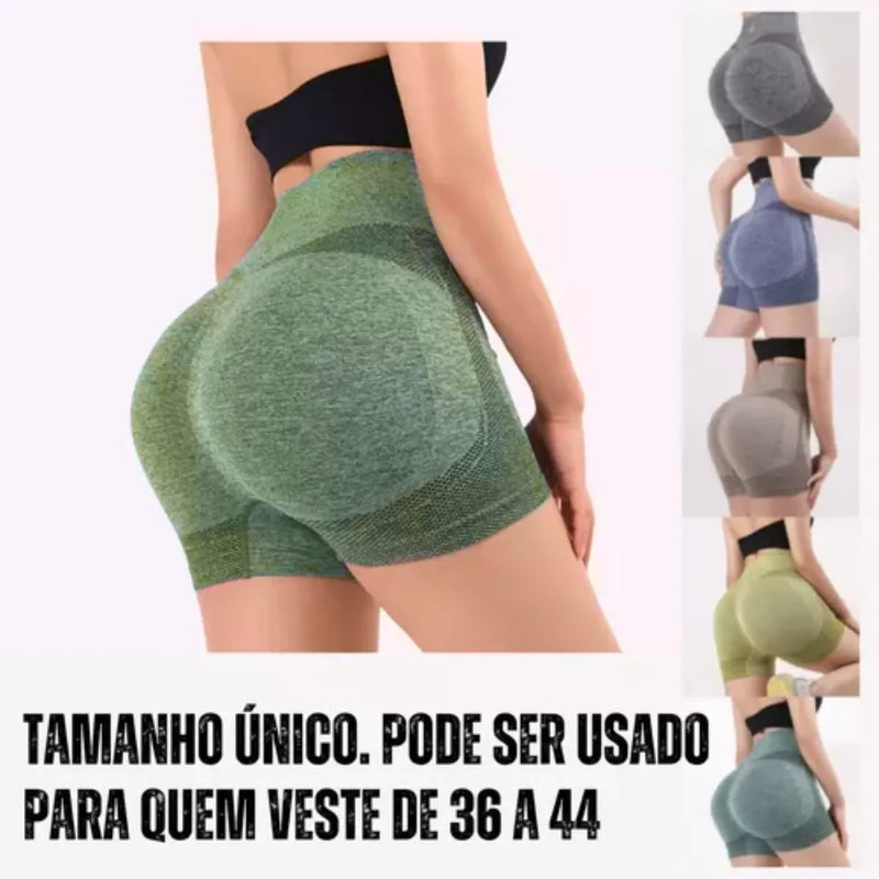 Short Feminino Empina Bumbum Verde (Tamanho Único: Veste do 36 ao 44)