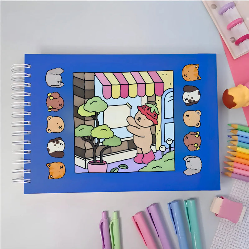 Livro De Colorir Capa Dura - AZUL