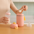 Pote Dosador de Leite em Pó Infantil com Colher Medidora Rosa